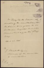 Letter from Roger B. Taney to J. Meredith