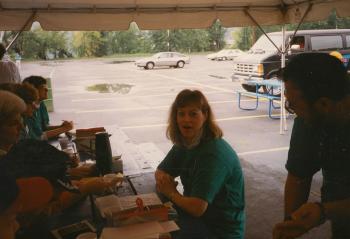 Peg Dierkers at Harrisburg AIDSWalk - 1993