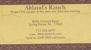 Altland's Ranch Ticket - undated