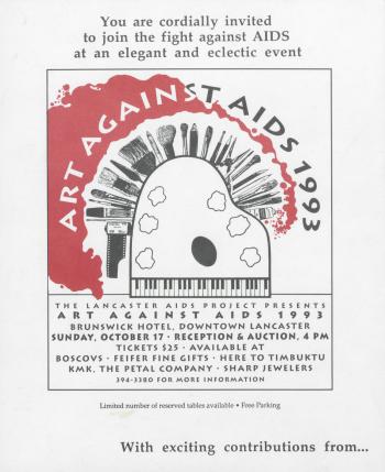 Art Against AIDS Auction 1993 Invitation - October 17, 1993 