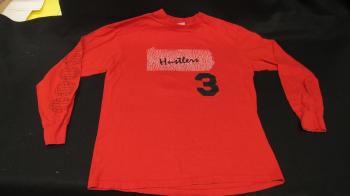 Harrisburg Hustlers #3, Long Sleeve Shirt (red) - circa 1980