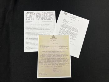 Mark Segal's Gay Raiders Newsletter and Two Letters to Mark Segal