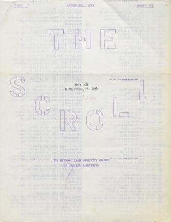 The Scroll (MCC Harrisburg) - September 1977