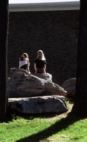 Two friends sit, c.1982