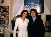 Two students pose in formal attire, c.1983