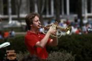 William Black plays the flugelhorn, c.1983