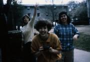 Students outside the dorms, c.1989