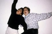 Friends make funny faces, c.1990