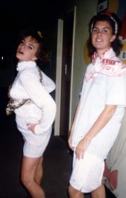 Two students in costumes, c.1991