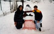 Students build snowman, c.1994