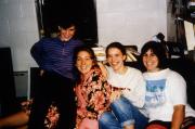 Four friends smile, c.1994