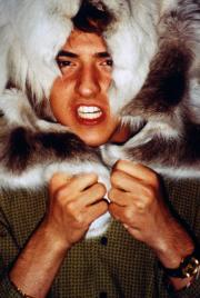 Man snarls at the camera, c.1995