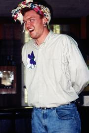 Male student laughs, c.1995