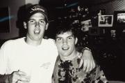 Two boys pose for the camera, c.1995