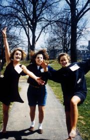 Friends skip together, c.1995