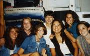 Students relax in a dorm room, c.1996
