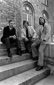 Football Team Coach and Co-Captains, 1975