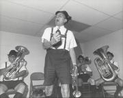 Oktoberfest band at Homecoming, 1981