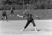 Softball player pitches, 1987