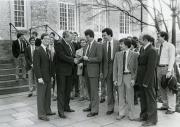 Sigma Alpha Epsilon with President Banks, 1984