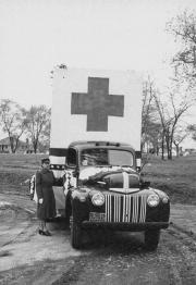 Civil War Float Before the Parade, 1948