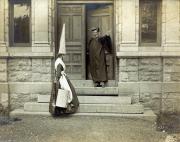 Female student in dunce caps, c.1890