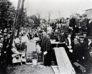 Cornerstone laying ceremony for Denny Hall, 1904