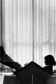 Student studying in Spahr Library