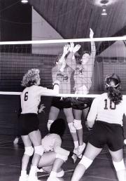 Volleyball game, c.1980