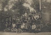 Zatae Longsdorff on a bicycle outing, c.1890