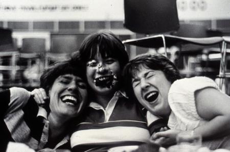 Students eat cake, c.1985
