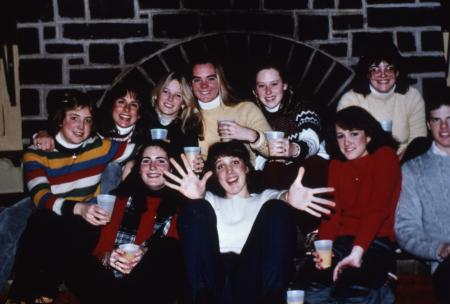 Group poses for photo, c.1986