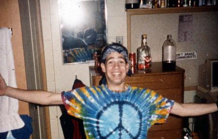Student wears tie dye shirt, c.1991
