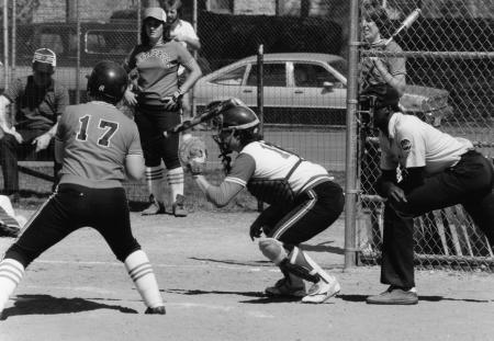 Gettysburg batter prepares for play, 1987