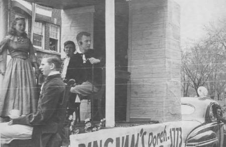 Bingham's Porch - 1773, Birth of Dickinson Float, 1948