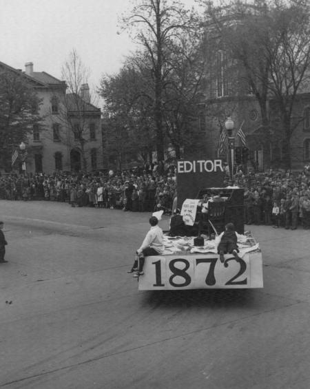 "Birth of the Newspaper" Float, 1948