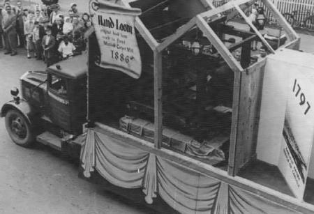 Hand Loom Exhibit on the Progress With Carlisle Float, 1948