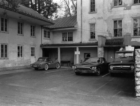 Baird Biology Building parking lot, c.1965