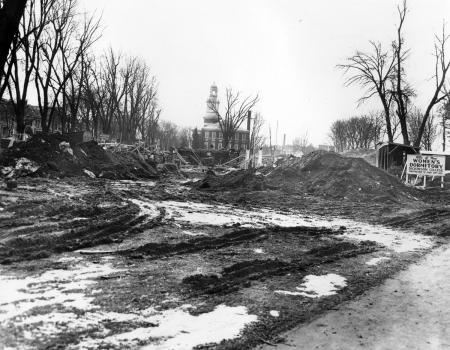 Drayer Hall construction, 1951