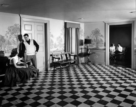 Drayer Hall entrance hall, c.1955