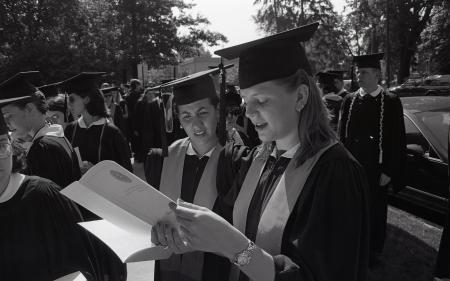 Students at Commencement, 1998