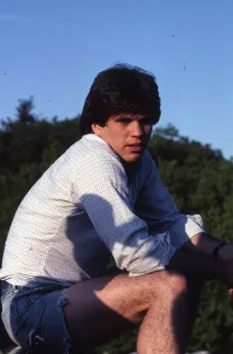 Student sits, c.1982