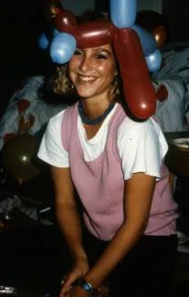 Student with a balloon hat, c.1985
