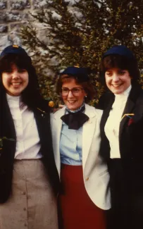 Three Blue Hats smile, c.1985