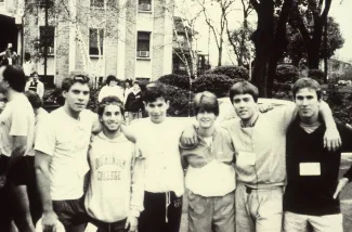 Sisters take a picture, c.1985