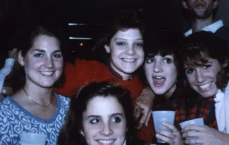 Students pose for photo, c.1986