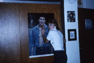 Student poses with Richard Gere, c.1986