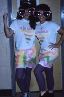 Party Animals pose, c.1986