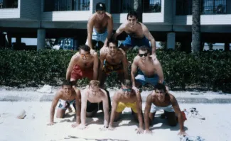 Human pyramid, c.1989