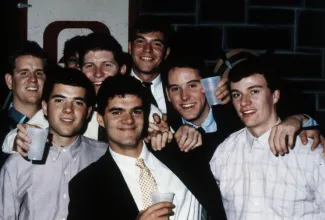 Theta Chi fraternity brothers, c.1989